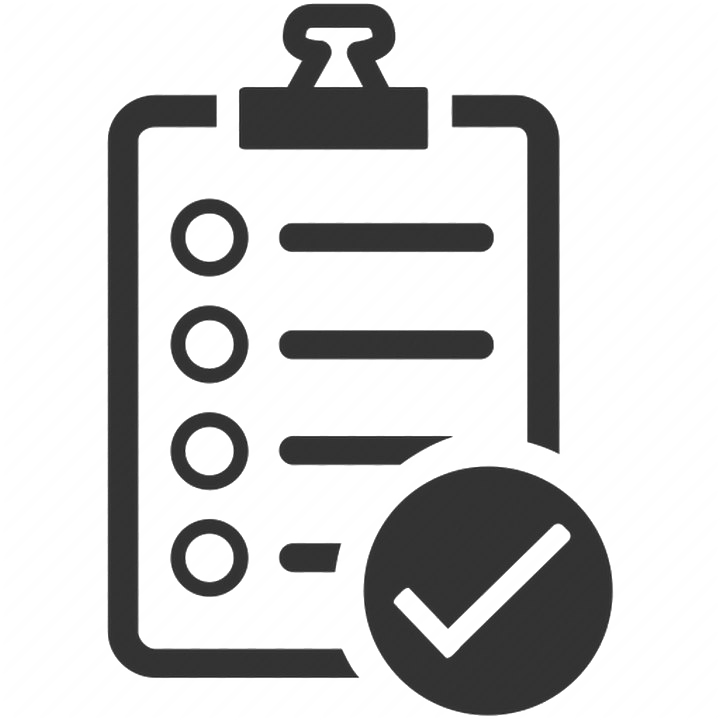 icon of a checklist on a clipboard